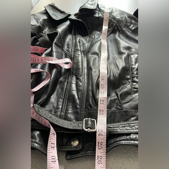 Vintage ADA Black Leather Jacket Size Medium - Picture 11 of 16